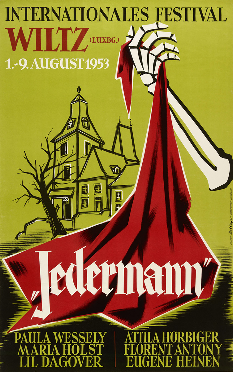 Affiche pour le Festival international de Wiltz 1950 graphiste Lex Weyer