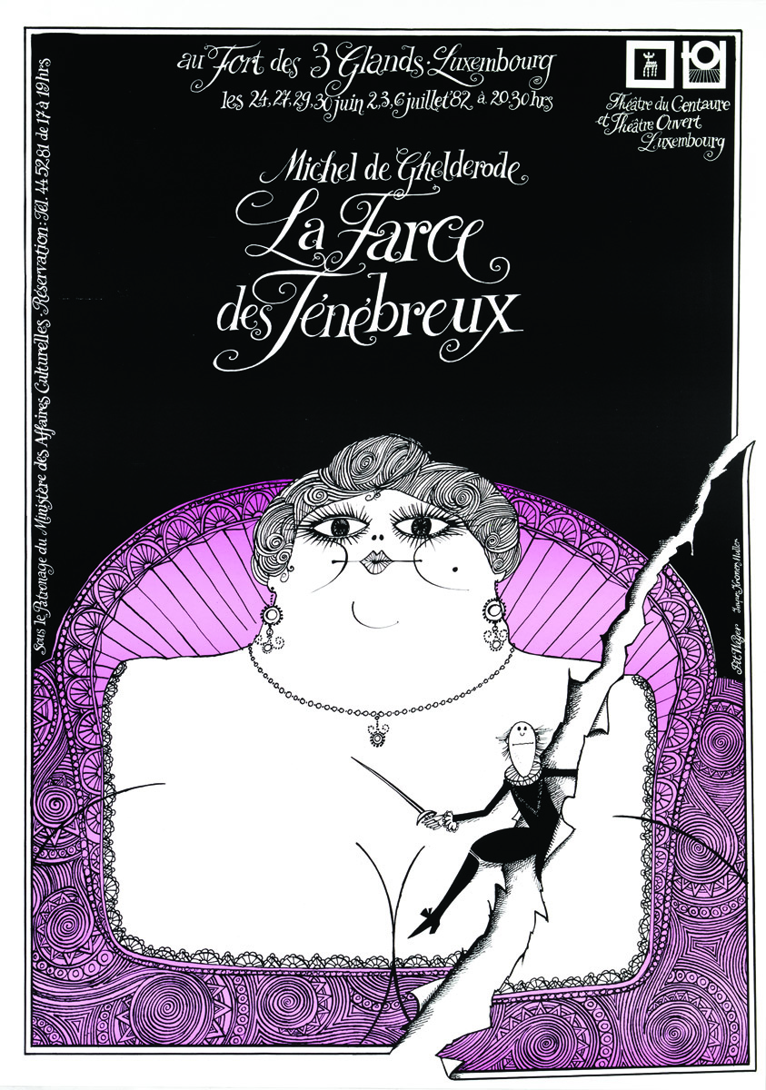 Affiche Plakat 1982 La Farce des tenebreux TOL et théâtre du centaure