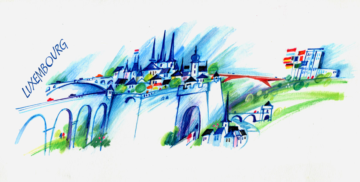 Illustration Ville de Luxembourg 1985 Pit Weyer