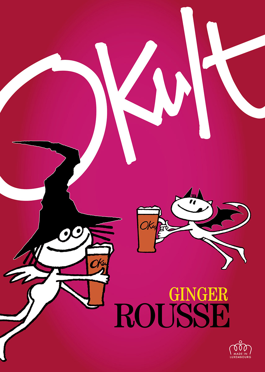Affiche Plakat Poster OKULT Bières Bier Craftbeer ROUSSE Lex & Pit Weyer
