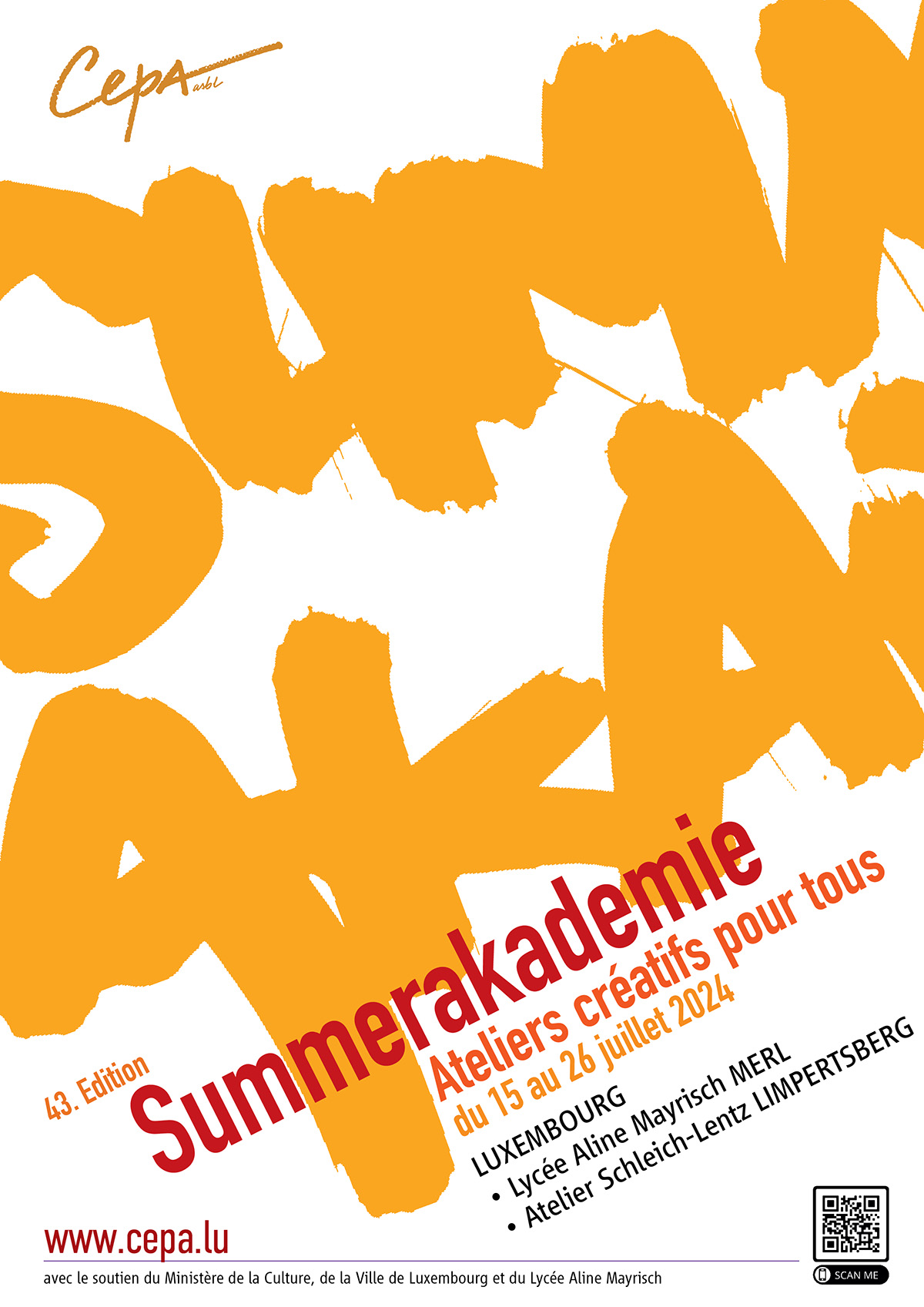 Affiche Plakat Fundamental Summerakademie 2024 Lex Weyer Cepa asbl