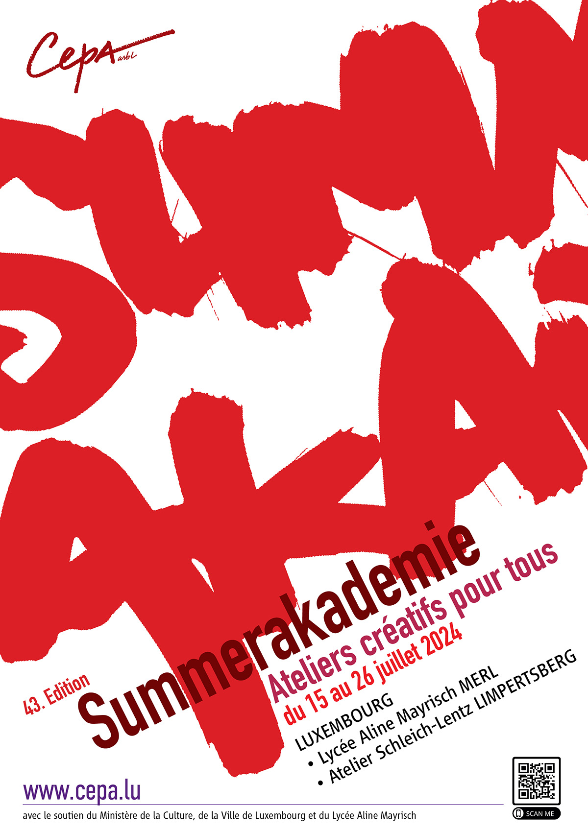 Affiche Plakat Fundamental Summerakademie 2024 Lex Weyer Cepa asbl